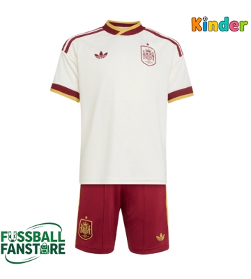 Spanien Replik Auswärtstrikot Kinder WM 2026 Kurzarm (+ Kurze Hosen)